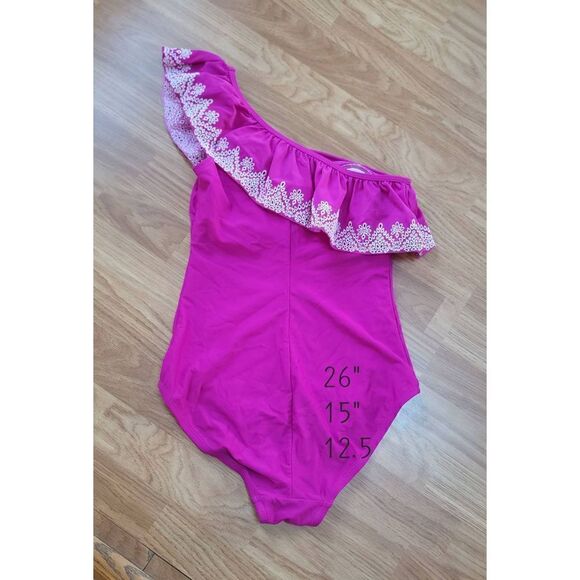 One-Shoulder Ruffled One-Piece M  - Picture 3 of 8